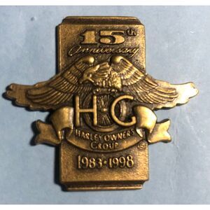 1983-1998 HOG Harley Davidson Owners Group 15th Anniversary Pin